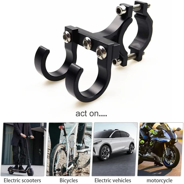 Sarissa 2147 Bisiklet Elektrikli Motosiklet Ve Scooter Alüminyum Gidona Takılan Taşıma Kancası - Resim 6