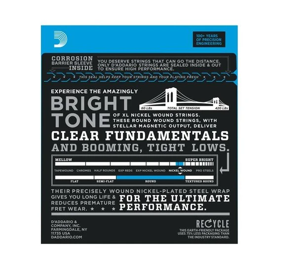 DADDARIO EXL160SL BASS GİTAR TEL SETİ, XL SERİSİ, 50-105, SUPER LONG - 2