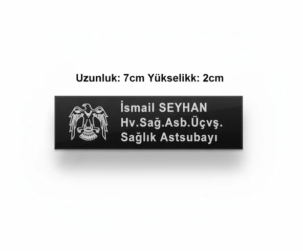 Yaka İsimliği - Hava Kuvvetleri Arkası Mıknatıslı isimlik - Sağlık Personeli İsimliği - 3
