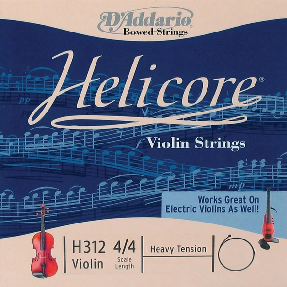 DADDARIO H312H KEMAN TEK TEL, HELICORE, 4/4, A-(LA), HEAVY ürün görseli