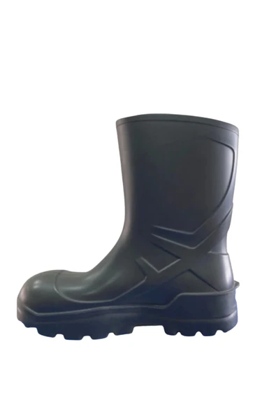 Techno Boots Poliüretan Soğuğa Dayanıklı Kısa Siyah Çizme - 4