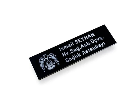Yaka İsimliği - Hava Kuvvetleri Arkası Mıknatıslı isimlik - Sağlık Personeli İsimliği - 2