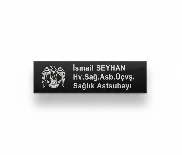 Yaka İsimliği - Hava Kuvvetleri Arkası Mıknatıslı isimlik - Sağlık Personeli İsimliği