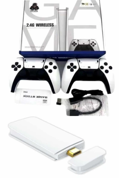 Game Stick 4K Retro Çift Kollu Atari Oyunlari +20000 Oyunlu Konsol Nostalji - 4