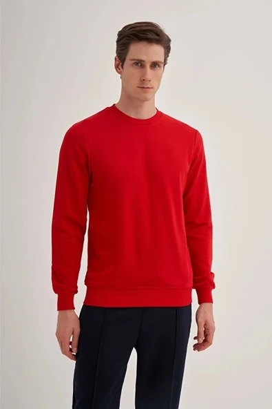 Cazador Slim Fit Mevsimlik 3 İplik Pamuk Karışımlı Sweatshirt-56100 - Resim 3