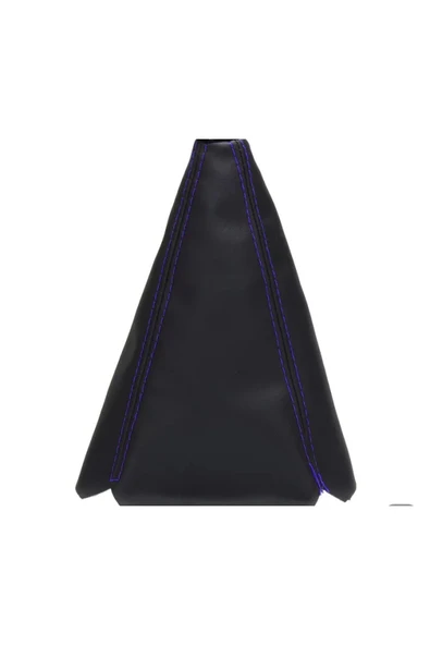 DesingONB Peugeot 406 (2004-2010) İçin Uyumlu Vites Körüğü Siyah Deri Mavi Dikiş - Resim 2