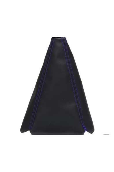 DesingONB Bmw E30 1982-1990 Uyumlu Vites Körüğü Siyah Deri Mavi Dikiş - Resim 2