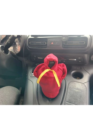 DesingONB Oto Vites Kapşonu Araç Vites Kıyafeti Poları Kırmızı Tüm Araçlara Uyumlu - Resim 2