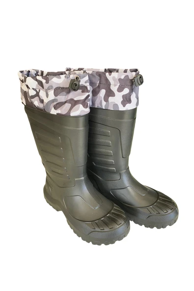 Serabien Soğuk-Sıcak İzolasyonlu Şok Emici Kaymaz Tabanlı Eva Kauçuk Çizme Siyah - 3