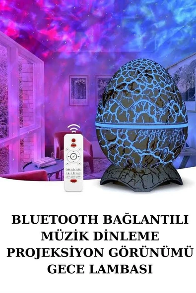 Yumurta Şeklinde Su Dalgalı Bluetooth Speaker Lamba Renkli Şarjlı ürün görseli