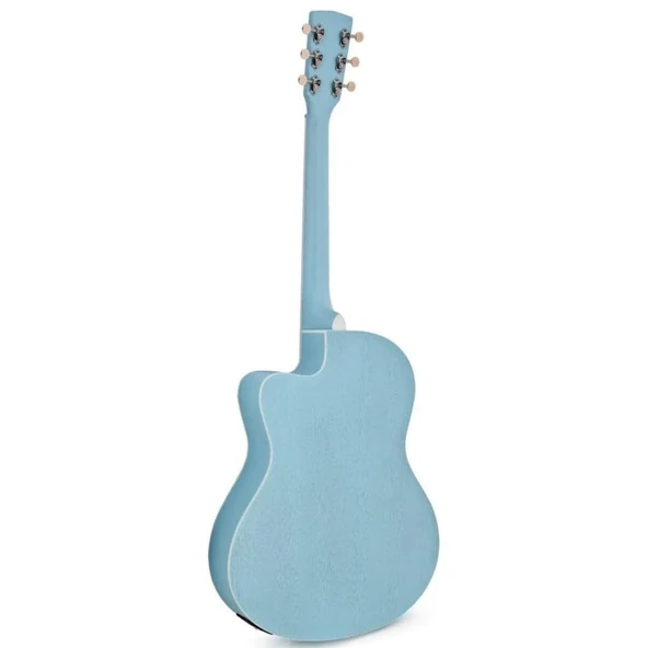CORT JADE CLASSIC SKOP ELEKTRO AKUSTİK GİTAR, SKY BLUE OPEN PORE - Resim 6