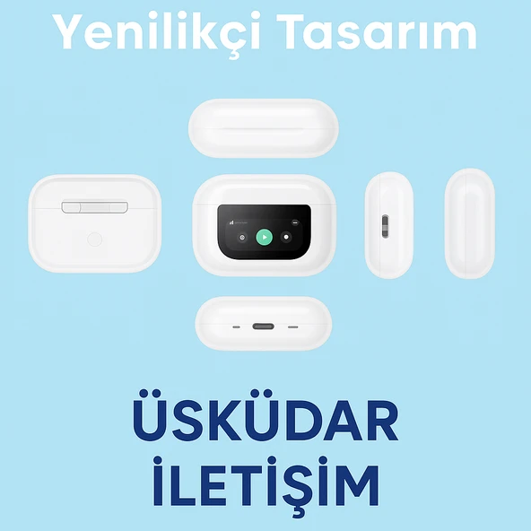 ÜSKÜDAR İLETİŞİM Dijital Ekranlı Kulaklık X36 ANC Gürültü Engelleme İOS     Android Tüm Telefonlara Uyumlu Kulaklık - 6