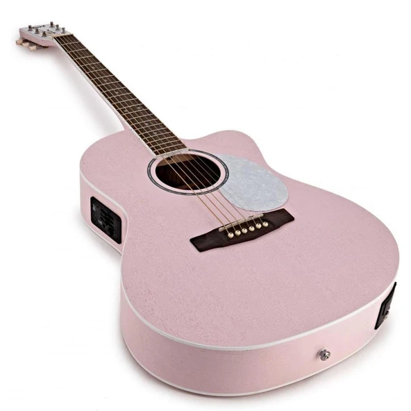 CORT JADE CLASSIC PPOP ELEKTRO AKUSTİK GİTAR, PASTEL PINK OPEN PORE - 2