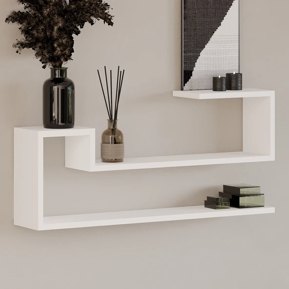 Ravi Dekoratif Duvar Rafı, Modern Kitaplık ve Raf Ünitesi - 2