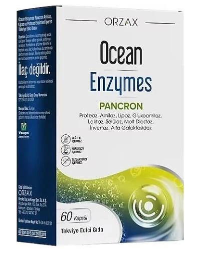 Orzax Ocean Enzymes Pacron 60 Kapsül ürün görseli