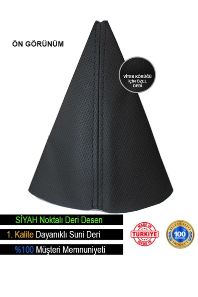 DesingONB Audi A4 Siyah Deri Özel Tasarım Beyaz Spor Dikiş Vites Körüğü DesingONB - Resim 2