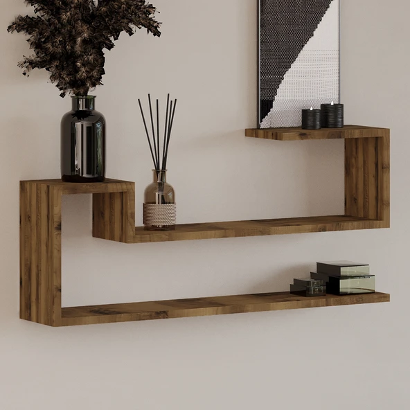 Ravi Dekoratif Duvar Rafı, Modern Kitaplık ve Raf Ünitesi - 2