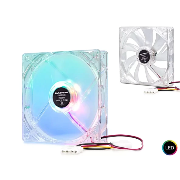 Hadron Hdx1502 Kasa Fanı 4Pin Led 12Cm Transparent ürün görseli