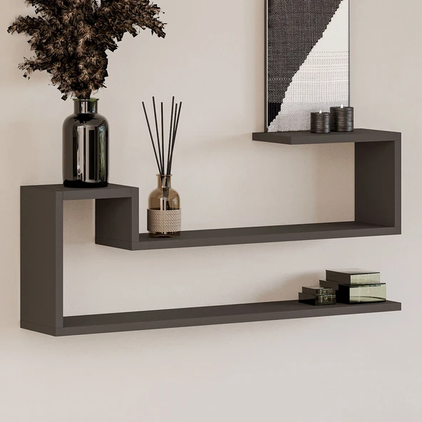 Ravi Dekoratif Duvar Rafı, Modern Kitaplık ve Raf Ünitesi - 2