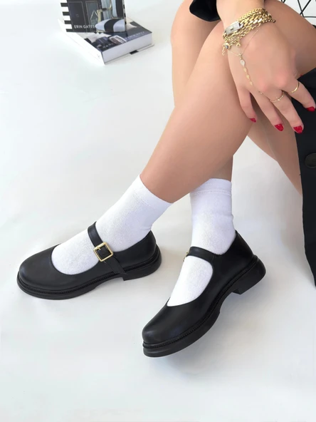 Yokox Siyah Cilt Oxford Ayakkabı - Resim 2