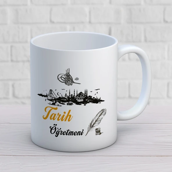 Tarih Öğretmenlerine Özel Öğretmenler Günü Hediyelik Baskılı Kupa ürün görseli 1