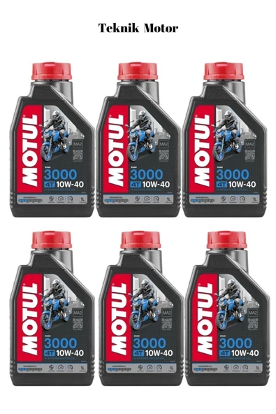 Motul 3000 10W-40 4T 12'li 1 lt Mineral Motosiklet Yağı - 1