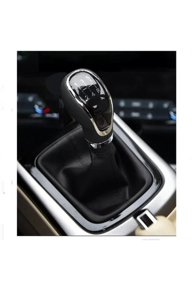 DesingONB Volkswagen Golf 5 2003-2008 İçin Uyumlu Vites Körüğü Siyah Deri Siyah Dikiş - 4