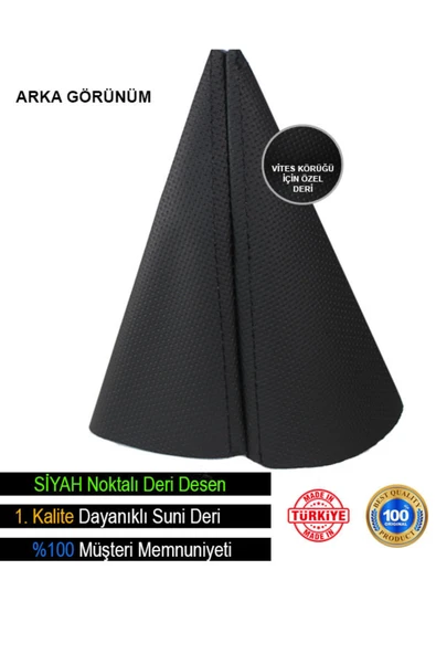 DesingONB Alfa Romeo 146 Siyah Nokta Desenli Deri Spor Dikiş Vites Körüğü DesingONB - Resim 2