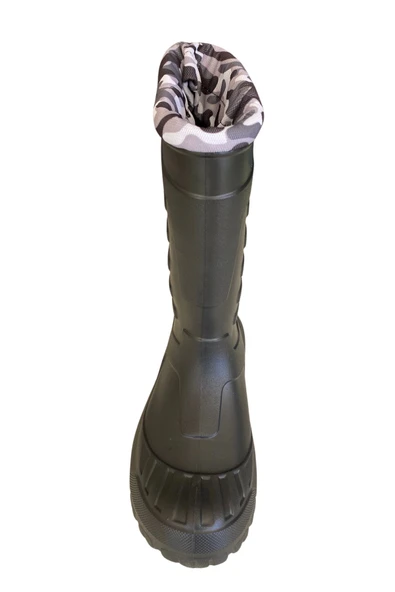 Serabien Soğuk-Sıcak İzolasyonlu Şok Emici Kaymaz Tabanlı Eva Kauçuk Çizme Siyah - 6