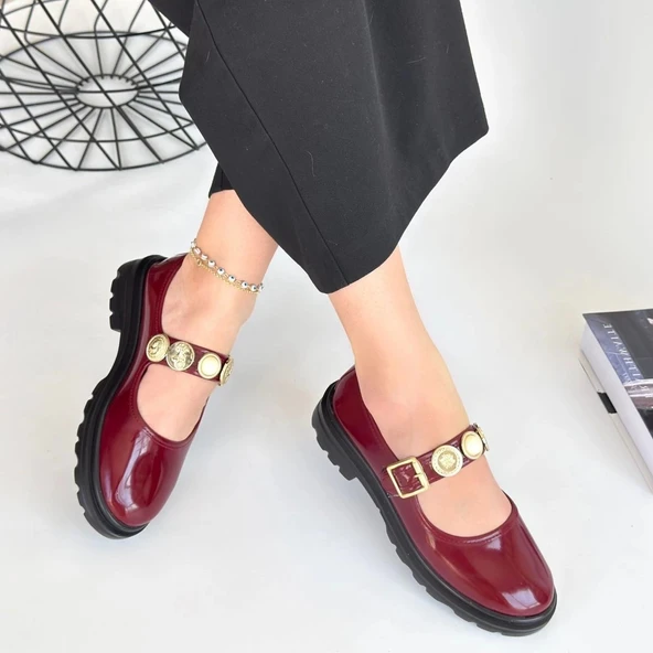 Okira Bordo Rugan Oxford Ayakkabı - 4