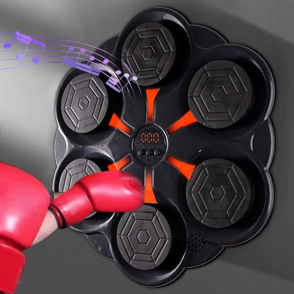 Duvar Boks Makinesi Müzikli Bluetooth Hoparlör Özellikli Led Işıklı Ritimli 9 Mod Seviye Ayarlı Box - 4