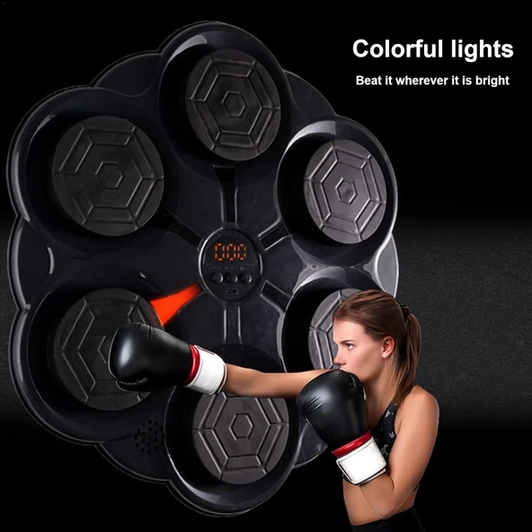 Duvar Boks Makinesi Müzikli Bluetooth Hoparlör Özellikli Led Işıklı Ritimli 9 Mod Seviye Ayarlı Box - 3