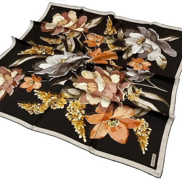 Armine E25Ka9414D01 38 Saf İpek Eşarp - Resim 2