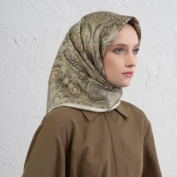 Armine E25Ka9421D02 36 Saf İpek Eşarp - Resim 2