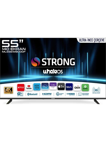 Strong ML55EW8000F 55’’ 140 Ekran Uydu Alıcılı 4K Ultra HD DLED TV - 1
