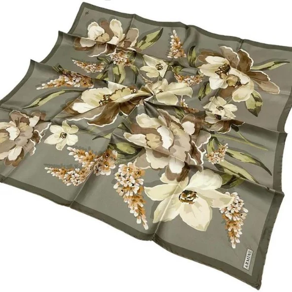 Armine E25Ka9414D01 81 Saf İpek Eşarp - 2