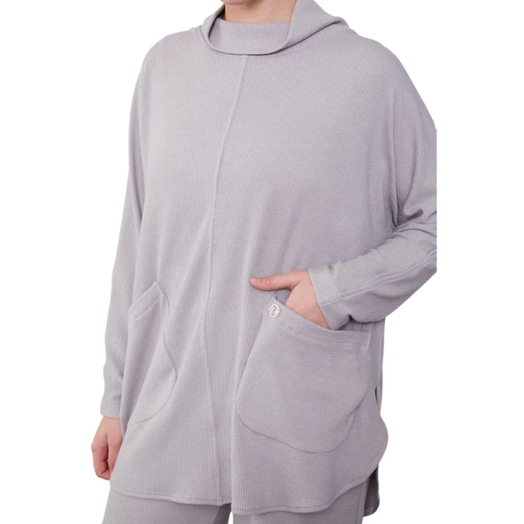 Kadın Cep Detaylı Fitilli İkili Takım 100103 - Resim 7