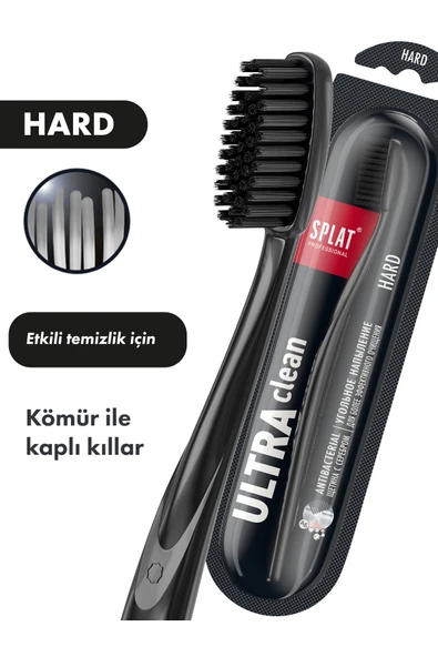 Splat Ultra Clean Kömür Mikro Partikül Kaplamalı Hard Diş Fırçası