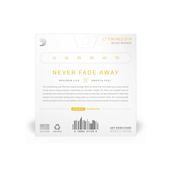 DADDARIO XSABR1256 AKUSTİK GİTAR TEL SETİ, 12-56, PB LIGHT - Resim 2