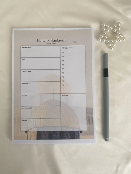 Kudüs Temalı Haftalık Planlayıcı