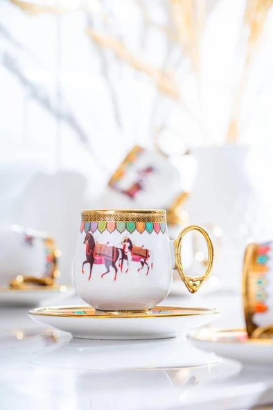 Acar Wilshire Siyah 6'lı Kahve Fincan Takımı SHP-07188 - 3