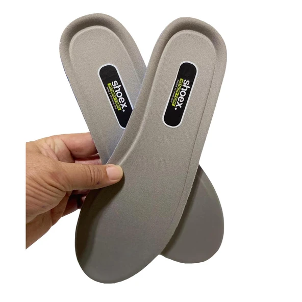 Ayakcenter Shoex Gri Memory Foam Insole Ayakkabı Tabanlık - Resim 2
