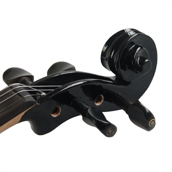 ELEKTRO KEMAN 4/4 KUTULU SİYAH - Resim 5