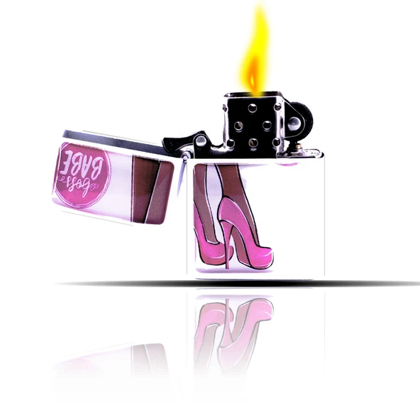 Barbie Desenli Boss Babe Beyaz Benzinli Çakmak - 5