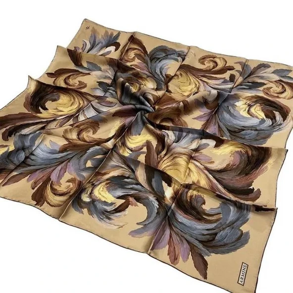 Armine E25Ka9423D01 57 Saf İpek Eşarp - Resim 2