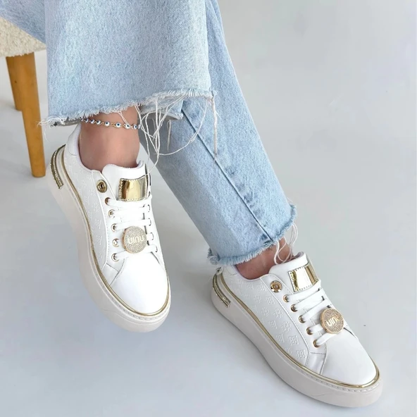 Jlar Beyaz Cilt Bağcıklı Spor Ayakkabı - Resim 4