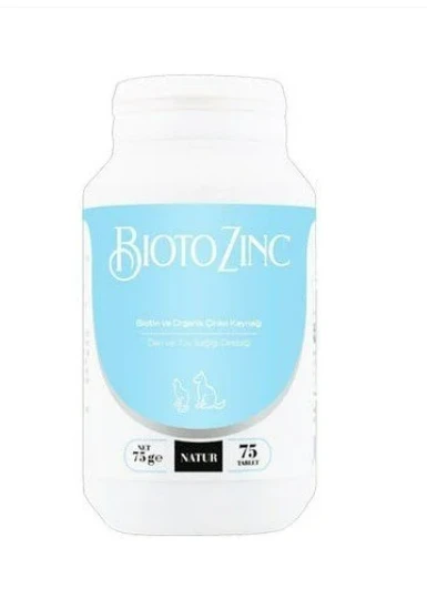Natur Bioto Zinc 5 Mg Biotin Kedi&Köpek Deri Ve Tüy Sağlığı 75 Tablet ürün görseli 1