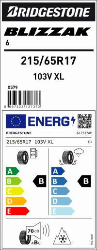 Brıdgestone 215/65R17 103V Xl Blızzak 6 (4X4-Suv) Kış Lastiği (Üretim Yılı:2025) - Resim 4