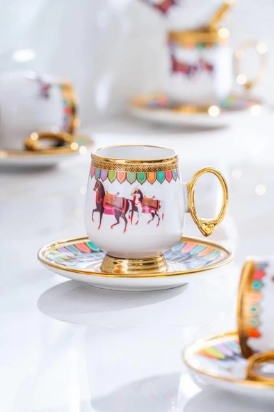 Acar Wilshire Siyah 6'lı Kahve Fincan Takımı SHP-07188