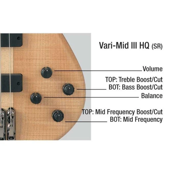 IBANEZ SR1005EFMNTF BASS GİTAR, ÇANTALI, 5 TELLİ - Resim 5